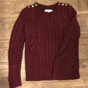 Loft purple/maroon sweater
